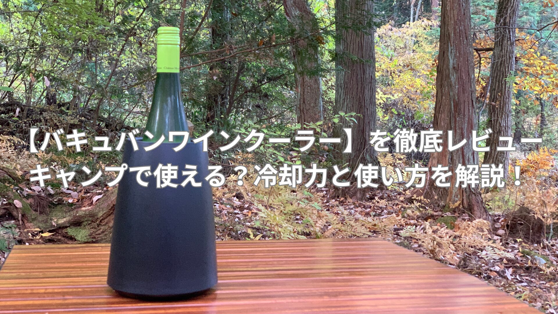 【バキュバンワインクーラー】徹底レビュー|キャンプで使える？冷却力と使い方を解説！